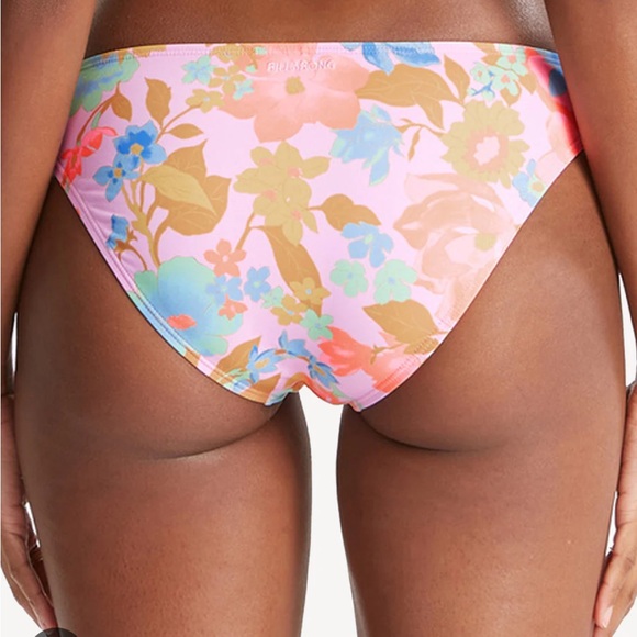 NWT Billabong Bikini Set - Size L - Floral Pink - Picture 3 of 10